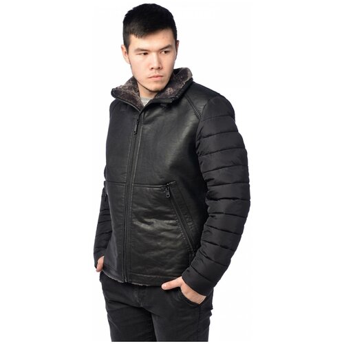 фото Зимняя куртка мужская fanfaroni 18141 размер 48, черный