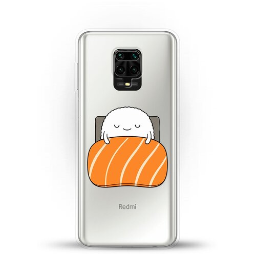 фото Силиконовый чехол суши засыпает на xiaomi redmi note 9s andy & paul