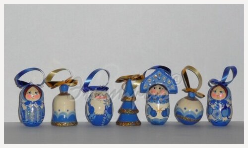 Изображение товара Набор подвесок "Гжель"