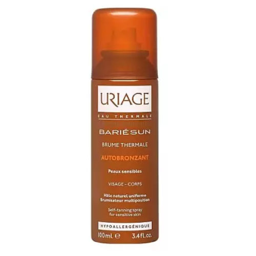 Спрей-автобронзант Uriage Bariesun термальный 100 мл collistar tanning moisturizing milk spray spf30 200 ml увлажняющее молочко спрей для загара лица и тела 200 мл