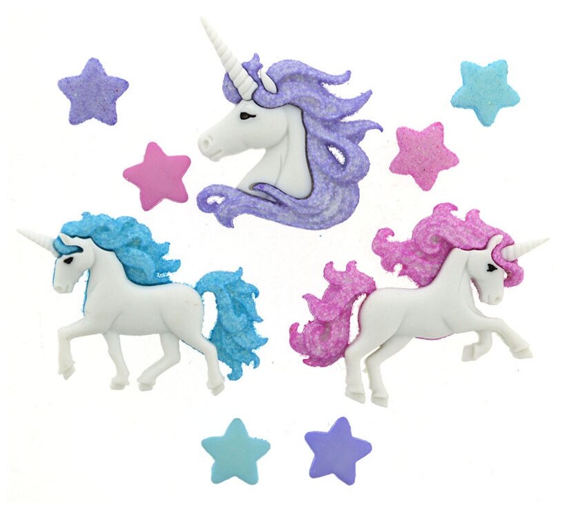 Пуговицы декоративные MAGICAL UNICORNS