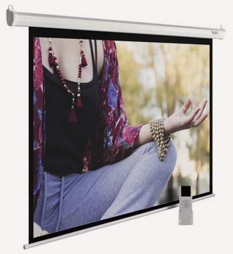 Изображение товара Экран с электроприводом Cactus 210x280см MotoExpert CS-PSME-280x210-WT 4:3 настенно-потолочный рулонный белый