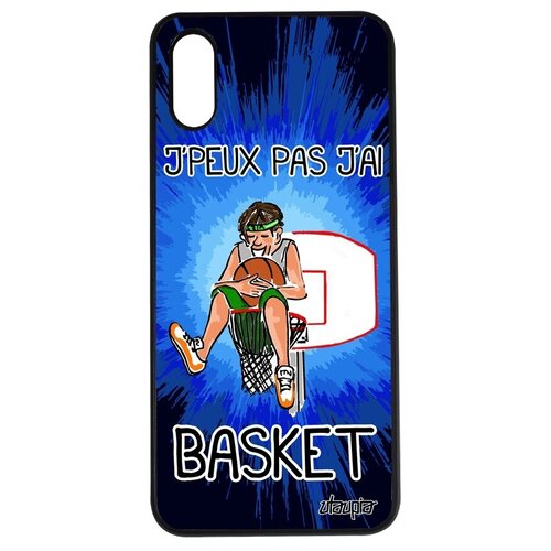 фото Защитный чехол для смартфона // xiaomi redmi 9a // "не могу - у меня баскетбол!" юмор картинка, utaupia, синий