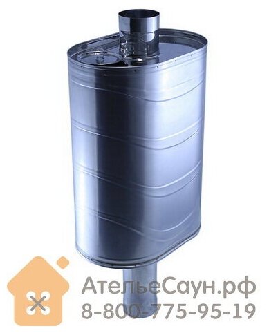 Бак для бани из нержавейки, 60 л (на трубу D 130 мм) — фото 1