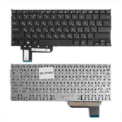 Клавиатура для ноутбука Asus T200, T200T Series. Плоский Enter. Чёрная, без рамки. PN: 90NB06I4-R31RU0