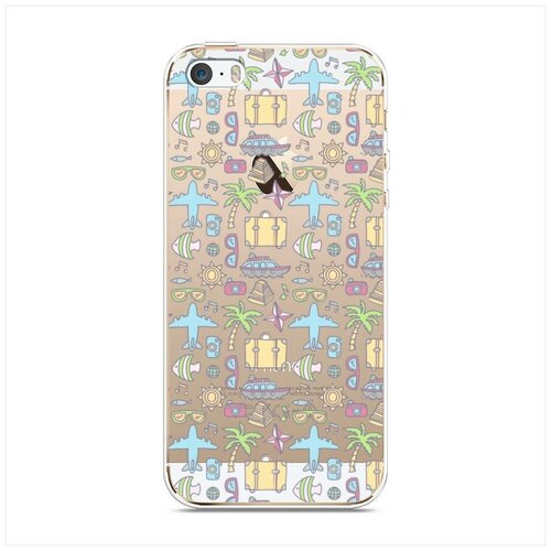 фото Силиконовый чехол "круговорот путешествий 4" на apple iphone 5/5s/se / айфон 5s case place