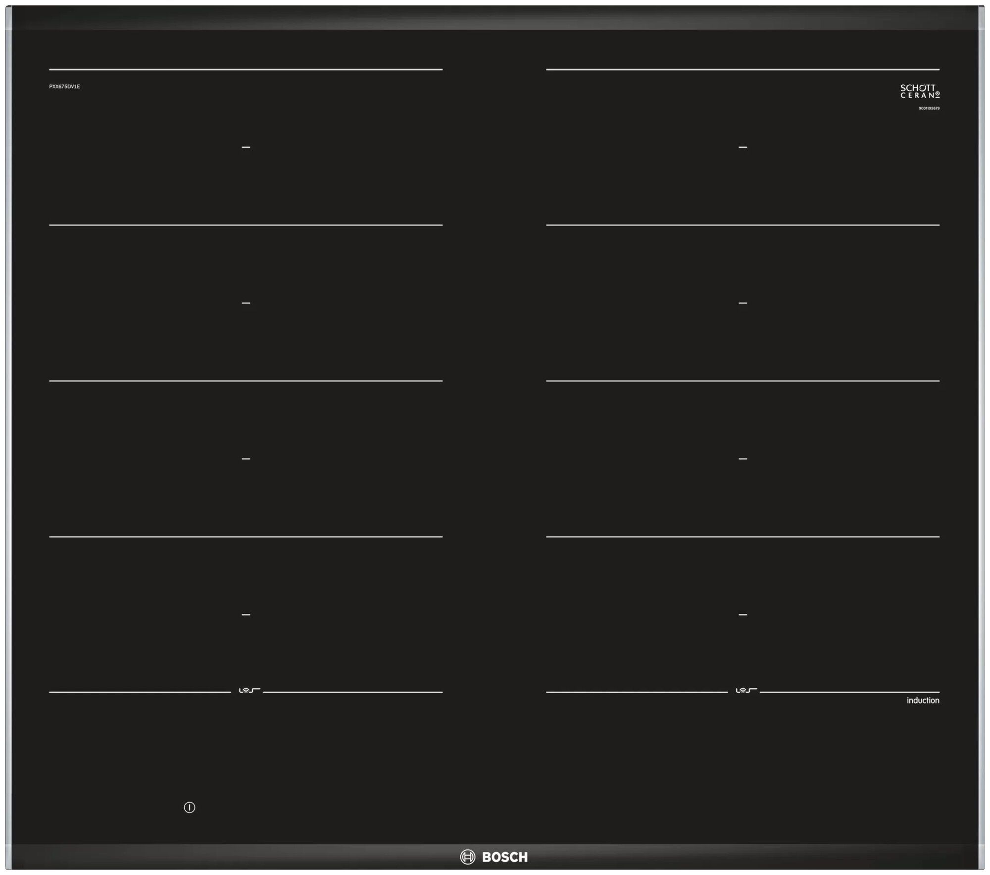 Индукционная варочная панель Bosch PXX675DV1E, цвет панели черный, цвет рамки серебристый - фотография № 2