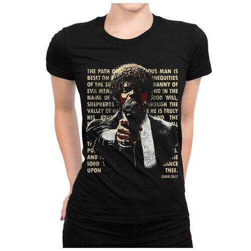 фото Футболка design heroes криминальное чтиво - квентин тарантино женская черная l