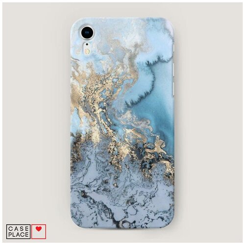 фото Чехол пластиковый iphone xr (10r) морозная лавина синяя case place