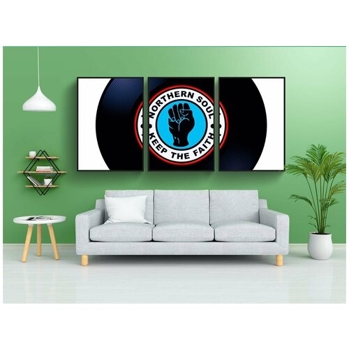 фото Набор модулных постеров для интерьера "винил, записывать, музыка" 60x90 см. в тубусе, без рамки lotsprints