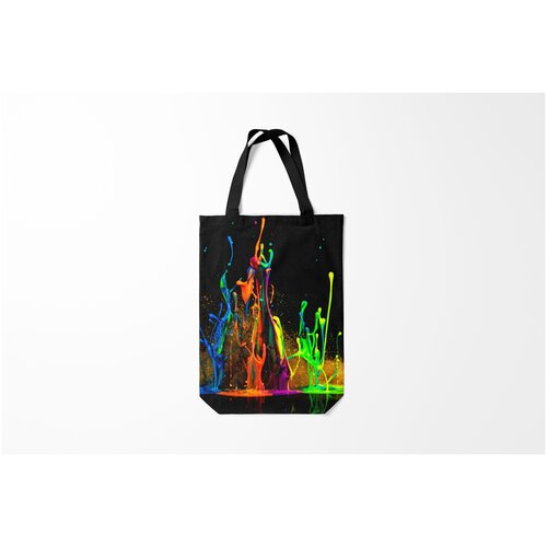 фото Сумка-шоппер / 31х42 см / неоновые принты / разные краски burnettie