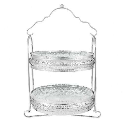 Блюдо сервировочное двухъярусное Regent Silverware Британи 23x20x33см