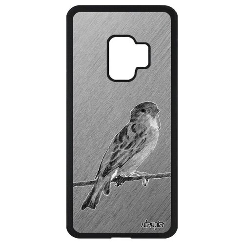 фото Простой чехол для мобильного // galaxy s9 // "воробей" воробьишка птичка, utaupia, серый