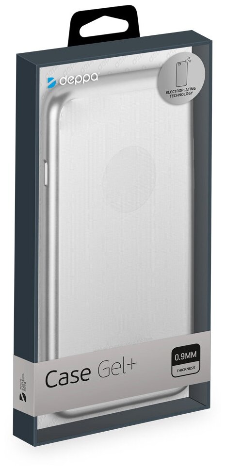 Чехол Deppa Gel Plus Case для Apple iPhone SE (2020)/7/8 серебряный