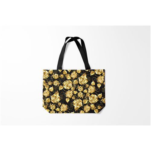 фото Сумка-шоппер / 46х35 см / тренды / цветы golden roses burnettie