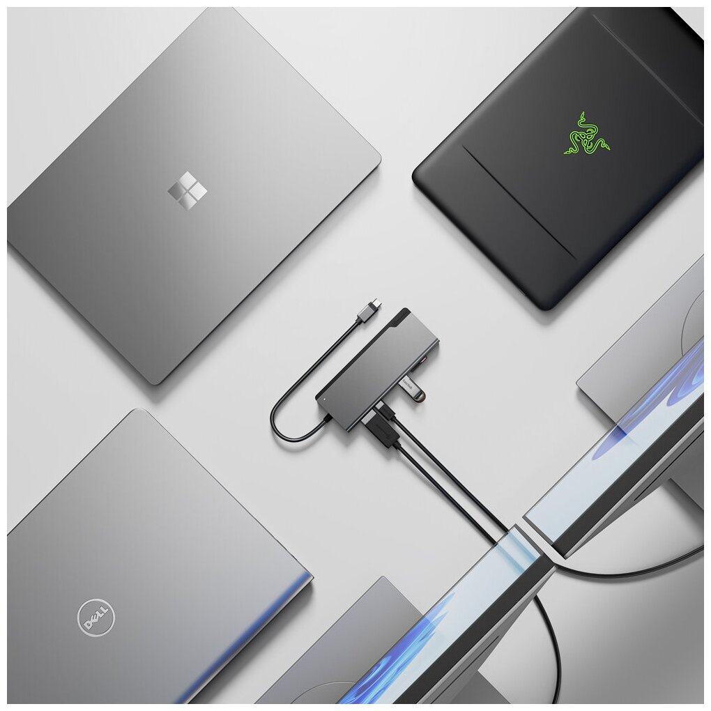 Адаптер Alogic Ultra Series USB-C Dock plus Gen 2 PD 100W серый космос