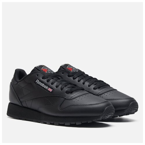 Кроссовки Reebok Classic Leather, повседневные, натуральная кожа, перфорированные, размер 40.5, черный