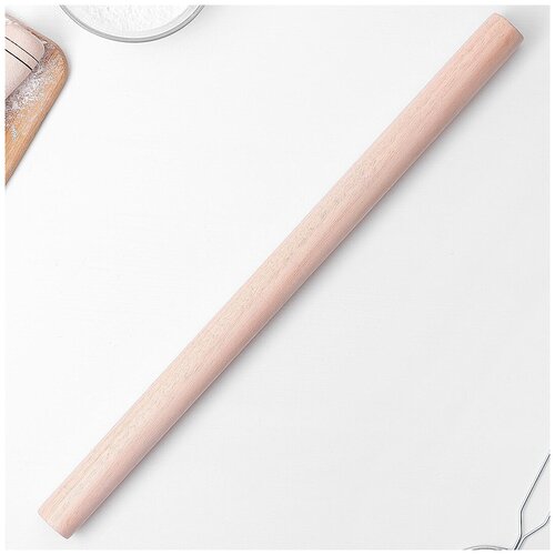 Скалка для раскатки теста, деревянная, 65 см., диаметр 32 мм.