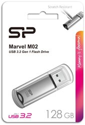 USB флешка Silicon Power 128Gb Marvel M02 silver USB 3.2 Gen 1 (USB 3.0)