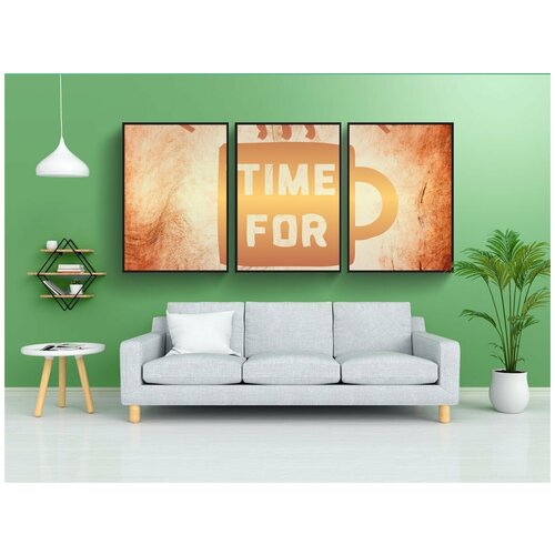 фото Набор модулных постеров для интерьера "кофе, запах кофе, чашка" 60x90 см. в тубусе, без рамки lotsprints