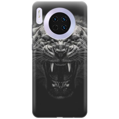 фото Gosso ультратонкий силиконовый чехол-накладка для huawei mate 30 с принтом "оскал тигра"
