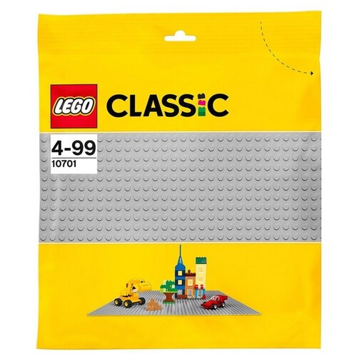 Конструктор LEGO Classic 10701 Строительная пластина серого цвета, 1 дет.