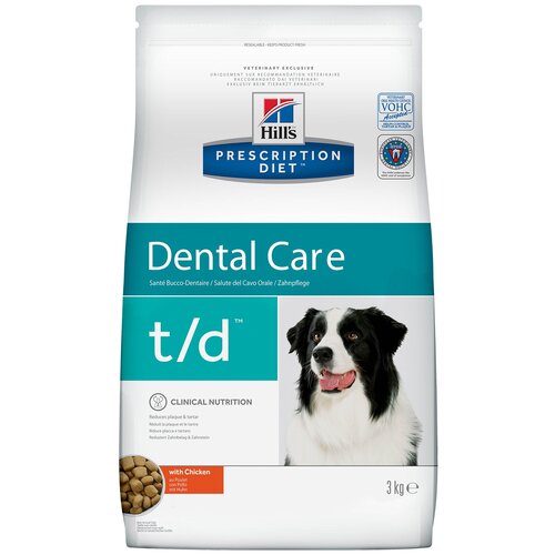 Корм для собак Hill's (3 кг) Prescription Diet T/D Canine Dental Health dry