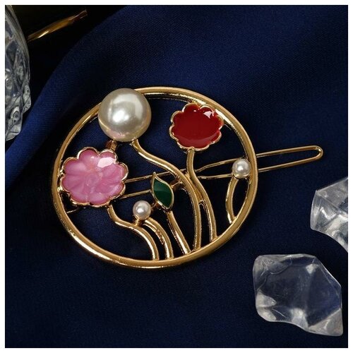 фото Зажим для волос "джилли арт" цветы 6 см 5179585 queen fair