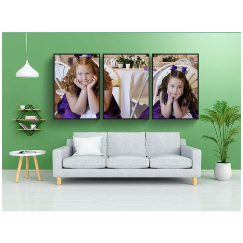 фото Набор модулных постеров для интерьера "девушки-цветы, сестры, свадьба" 60x90 см. в тубусе, без рамки lotsprints