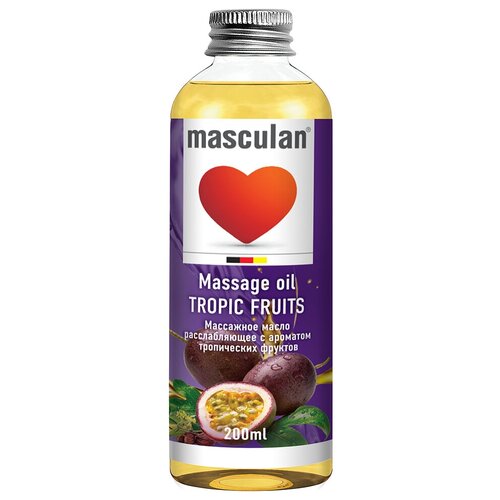 Массажное масло Masculan расслабляющее, с ароматом тропических фруктов Massage oil Tropic fruits, 200 мл