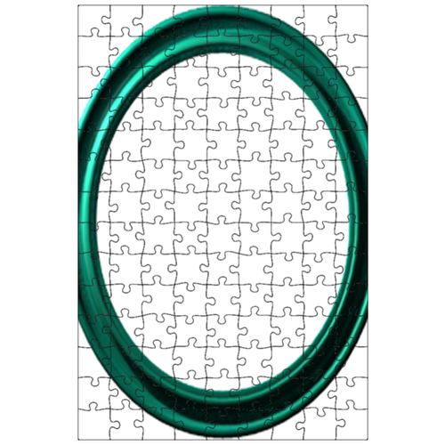 фото Магнитный пазл 27x18см."зеркало, зеленый, рамка" на холодильник lotsprints