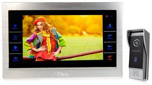 HDcom S-109T AHD - HD домофон 10 с записью, электронный домофон, домофон для дома, домофон в дверь, видеодомофон в квартиру в подарочной упаковке