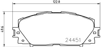 Дисковые тормозные колодки передние NISSHINBO NP1053 для Toyota Prius, Lexus CT, Lifan Celliya, Lifan X50 (1 шт.)