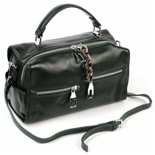 фото Женская кожаная сумка 7732 грин (111662) fuzi house