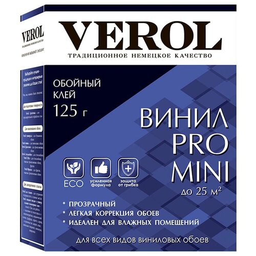 Клей обойный виниловый VEROL MINI усиленный, 125г