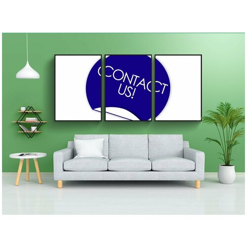 фото Набор модулных постеров для интерьера "кнопка, круглый, контакт" 60x90 см. в тубусе, без рамки lotsprints