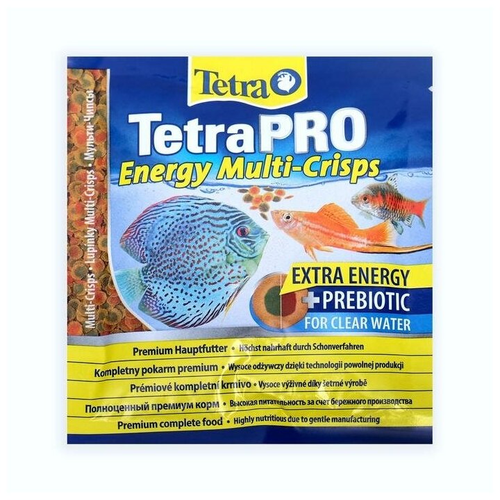 TetraPro Energy Crisps Корм-чипсы для всех видов рыб для дополнительной энергии 12гр - фотография № 6
