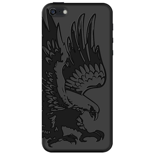 Чехол и защитная пленка для Apple iPhone 5/5S Deppa Art Case Black орел