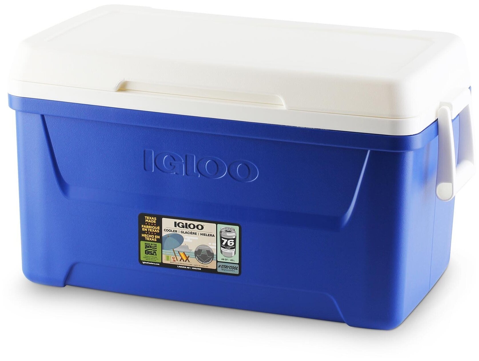 Изотермический пластиковый контейнер Igloo Laguna 48 QT blue