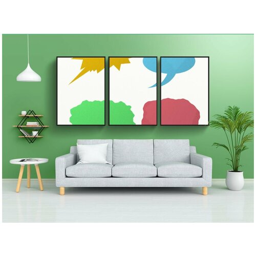 фото Набор модулных постеров для интерьера "разговаривать, чат, комикс" 60x90 см. в тубусе, без рамки lotsprints