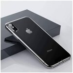 Силиконовый TPU чехол Baseus для iPhone XS Max (прозрачный) - изображение