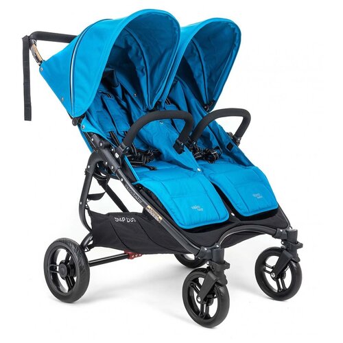 Прогулочная коляска для двойни Valco Baby Snap Duo, ocean blue, цвет шасси: черный коляска для двойни valco baby snap duo cool grey