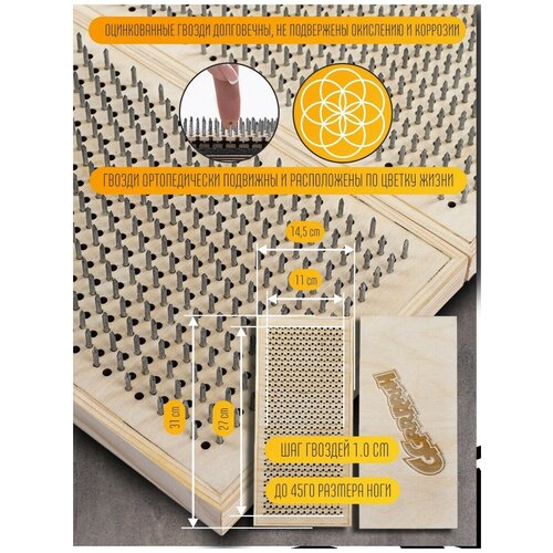 фото Доска садху с динамическими гвоздями, комикс надписи ggrrhh - 1629 светлая goodwood