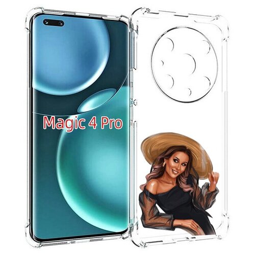 Чехол MyPads Девушка-в-боди женский для Honor Magic4 Pro / Magic4 Ultimate задняя-панель-накладка-бампер