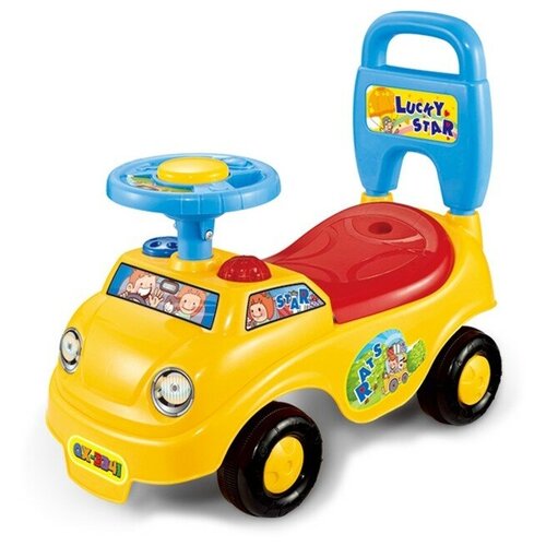 QUNXING Толокар «Путешествие», звуковые эффекты, цвет жёлтый