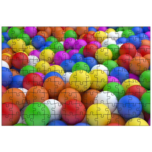 фото Магнитный пазл 27x18см."ball color, шарики, цветные шарики" на холодильник lotsprints