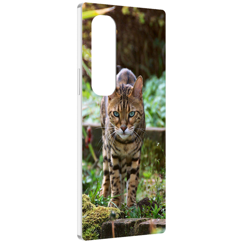 Чехол MyPads порода кошка бенгальская для Samsung Galaxy Z Fold 4 (SM-F936) задняя-панель-накладка-бампер чехол mypads кошка сиамская для samsung galaxy z fold 4 sm f936 задняя панель накладка бампер