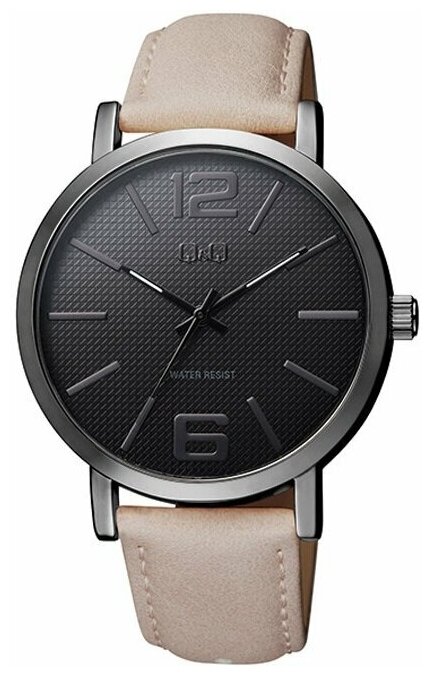 Q&Q Q892-582 японские мужские наручные часы с темным циферблатом