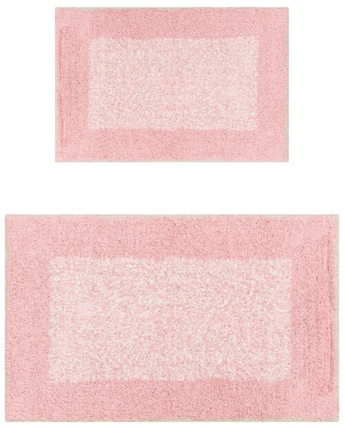 Комплект ковриков 50*80; 40*60 см для ванной, розовый Irya Bath Fabio-Pink