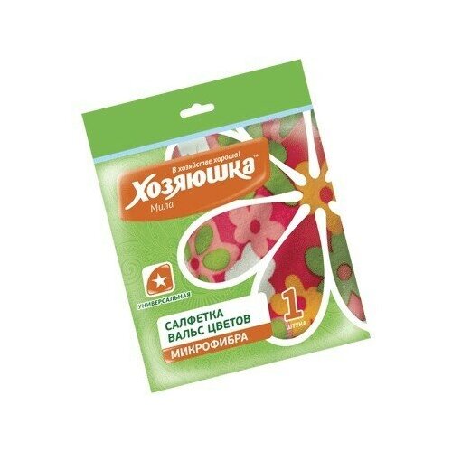 Салфетка универсальная Вальс цветов Хозяюшка Мила 04027